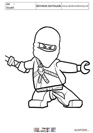 lego-ninja boyama sayfaları
